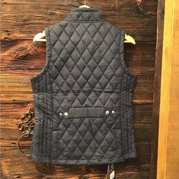 Regatta Charna Quilted Vest Womens Size S Navy Floral Insulated Bodywarmer Gorp - Picture 14 of 16